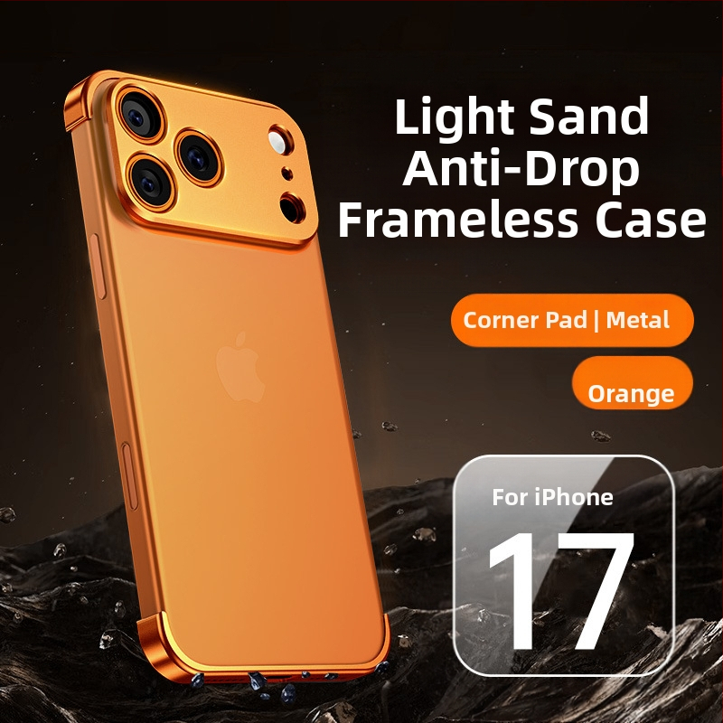 Metāla četrstūra paliktnis iPhone 12–14 Pro/Max, matēta virsma, triecienizturīgs un siltuma izkliede, izturīgs pret nodilumu, pret pirkstu nospiedumiem