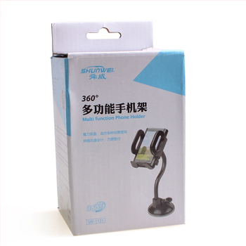 Държач за телефон за автомобил с въздушен вентил, въртящ се монтаж и дълъг раменник, ABS, модел SD-1121, печат на лого, възможност за частна марка