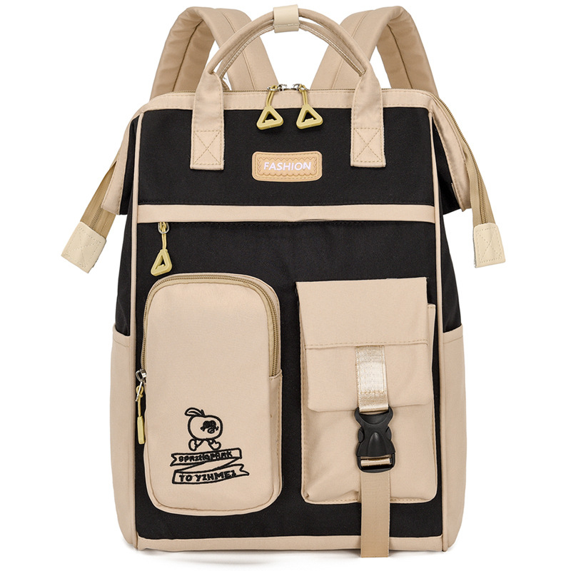 Meitenēm paredzēta skolas mugursoma ar lielu ietilpību — Ūdensizturīga, Zādzību aizsardzība, Muguras atbalsts, Gaisa spilvena plecu siksnas, Oxford audums, Ģeometrisks raksts, Poliestera pildviela