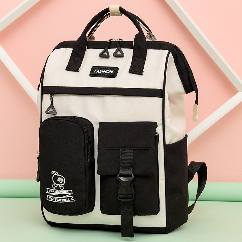 Meitenēm paredzēta skolas mugursoma ar lielu ietilpību — Ūdensizturīga, Zādzību aizsardzība, Muguras atbalsts, Gaisa spilvena plecu siksnas, Oxford audums, Ģeometrisks raksts, Poliestera pildviela