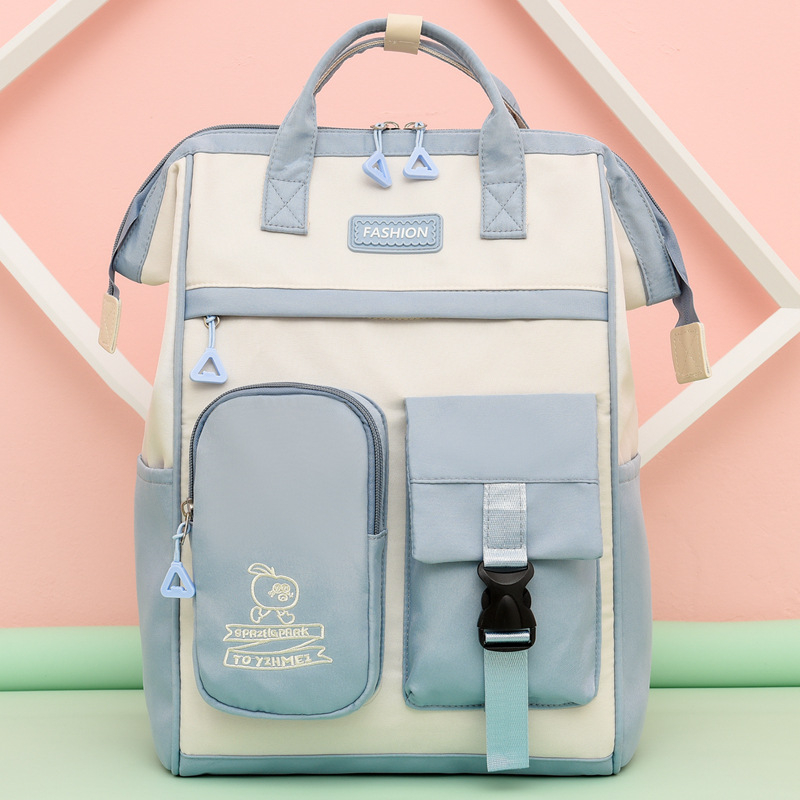 Meitenēm paredzēta skolas mugursoma ar lielu ietilpību — Ūdensizturīga, Zādzību aizsardzība, Muguras atbalsts, Gaisa spilvena plecu siksnas, Oxford audums, Ģeometrisks raksts, Poliestera pildviela