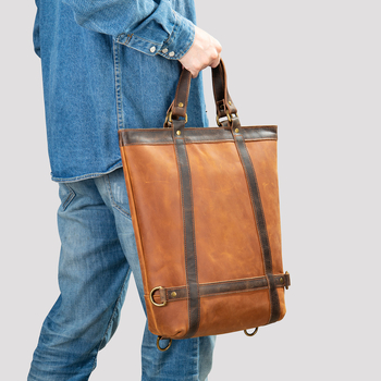 Marute Δερμάτινο επαγγελματικό σακίδιο πλάτης με Crazy Horse φινίρισμα, 20–35L, Μοντέλο 8014, για άνδρες