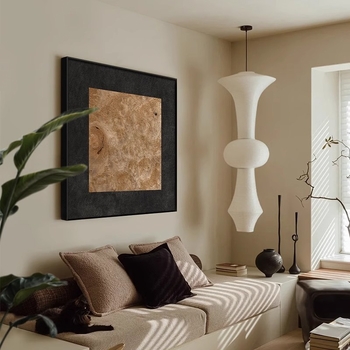 Декоративна картина върху маслен платно, абстрактен дизайн, рамка PS, единична рамка, подходяща за дневна, ресторант и антре