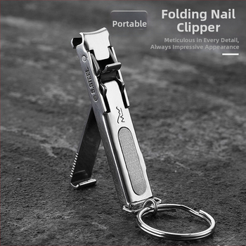 Αναδιπλώσιμο εργαλείο νυχιών από ανοξείδωτο ατσάλι με μηχανισμό κλειδώματος και ενσωματωμένο αρχείο – φορητό, με επίπεδο στόμιο, οικιακού στυλ
