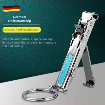 Αναδιπλώσιμο εργαλείο νυχιών από ανοξείδωτο ατσάλι με μηχανισμό κλειδώματος και ενσωματωμένο αρχείο – φορητό, με επίπεδο στόμιο, οικιακού στυλ