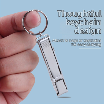 Αναδιπλώσιμο εργαλείο νυχιών από ανοξείδωτο ατσάλι με μηχανισμό κλειδώματος και ενσωματωμένο αρχείο – φορητό, με επίπεδο στόμιο, οικιακού στυλ