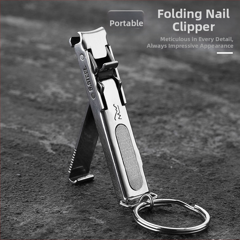 Αναδιπλώσιμο εργαλείο νυχιών από ανοξείδωτο ατσάλι με μηχανισμό κλειδώματος και ενσωματωμένο αρχείο – φορητό, με επίπεδο στόμιο, οικιακού στυλ
