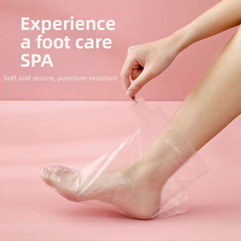 Vienkartiniai kojų uždangalai iš PE, skaidrūs, dulkių atsparūs, 100 vnt.