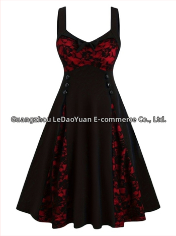 Σετ δύο τεμαχίων: φόρεμα και ζακετάκι με εκτύπωση δαντέλας σε ροζ τριαντάφυλλα, μεσαίου μήκους πλεκτό φόρεμα, πολυεστέρας και σπάντεξ, ρετρό στυλ