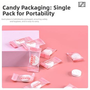 Pamut tömörített arcbőrmaska, ultra vékony selyem réteggel, nedves kompresszióhoz a spa-ban, egyetlen használat, táplál és hidratál