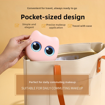 Комплект четки за грим - шестчастен комплект, деликатни меки власинки, огледало, подходящ за начинаещи