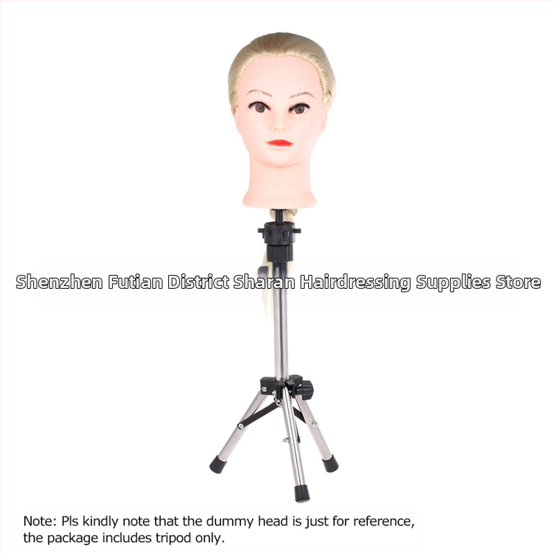 Фризьорска учебна глава-стойка с триъгълна скоба, стоманена конструкция, модел D002, подова опора