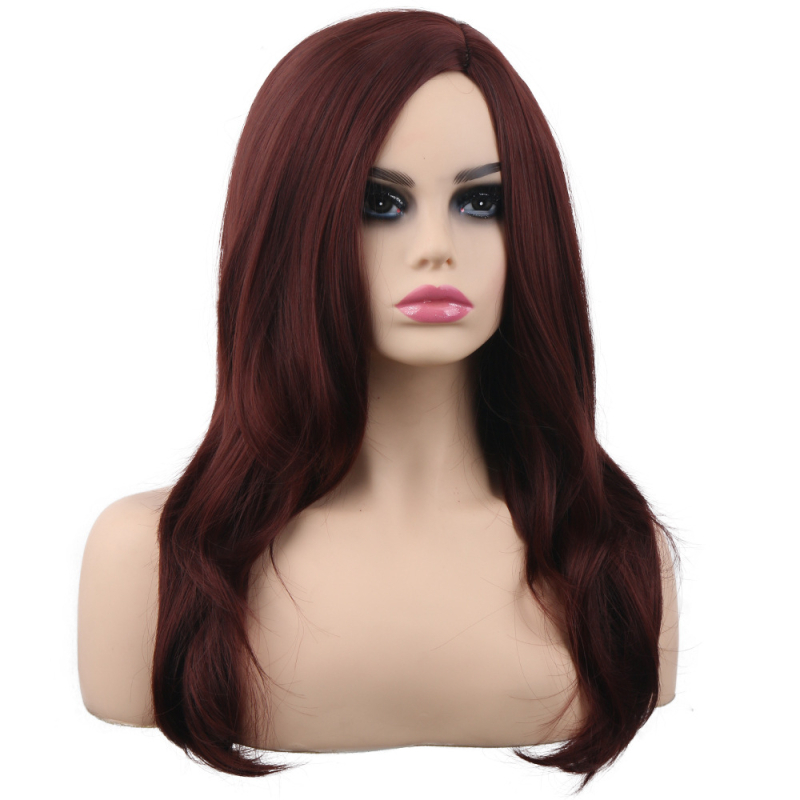 Sieviešu parūka, QYD-078 modeļa, karstumizturīgi sintētiskie mati, vidēji gari ar sānu frāngēm, dabisks izskats, ikdienas lietošanai