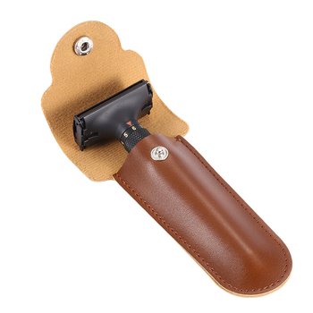 Borotvatok védő, hordozható PU bőr tároló tok borotvához, Zhongan modell 5654546, ajándékcsomagolás, belső csomagolás