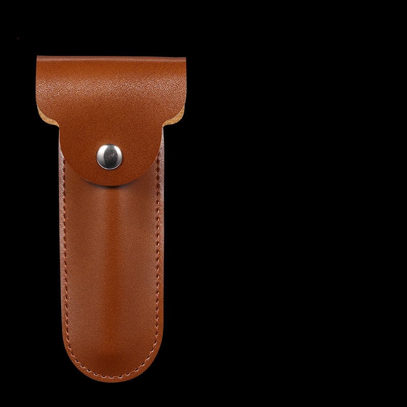 Borotvatok védő, hordozható PU bőr tároló tok borotvához, Zhongan modell 5654546, ajándékcsomagolás, belső csomagolás