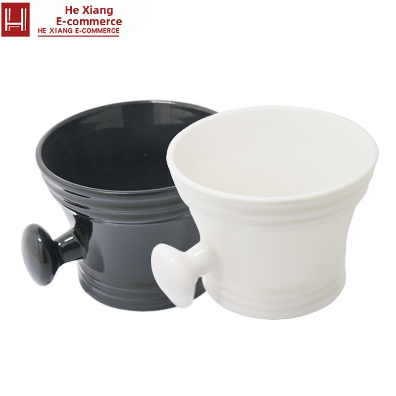 Комплект за брада с купа за пяна и четка за почистване за мъже | ABS материал | Марка He xiang | Персонализация на обработката: Да