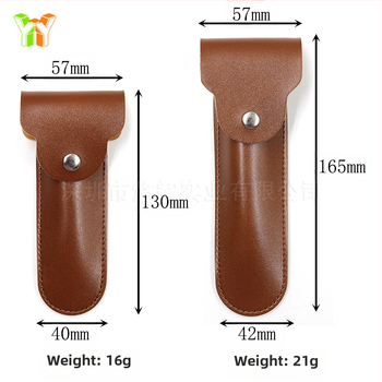 Ръчна самобръсначка с PU кожен калъф, ретро стил за съхранение, едно острие, пакет 600