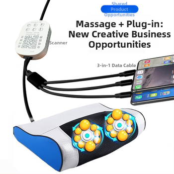 Масажор за врата и тяло с 6+ глави, ябълковидна форма, зони на приложение: врата, гръб, талия, ханш и крака, 3-ри режим, механичен масаж