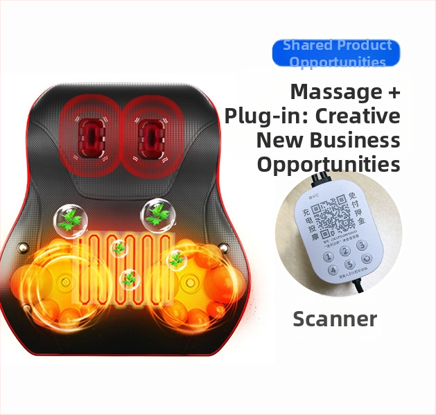 Ābolam formas masāžas spilvens ar 6+ masāžas galvām, kaklam, mugurai, viduklim, gurniem un kājām, 3. ātrums, mehānisks masāžas