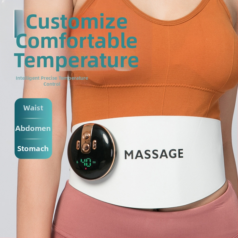 EMS нагряващ пояс за масаж с светлинна терапия, батериен, модел N10, 4 нива температура до 50°C