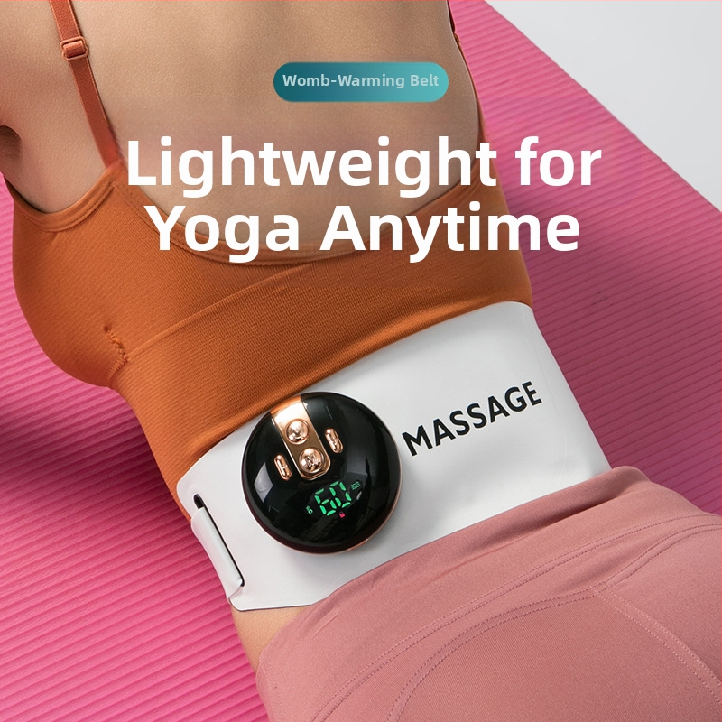 EMS нагряващ пояс за масаж с светлинна терапия, батериен, модел N10, 4 нива температура до 50°C