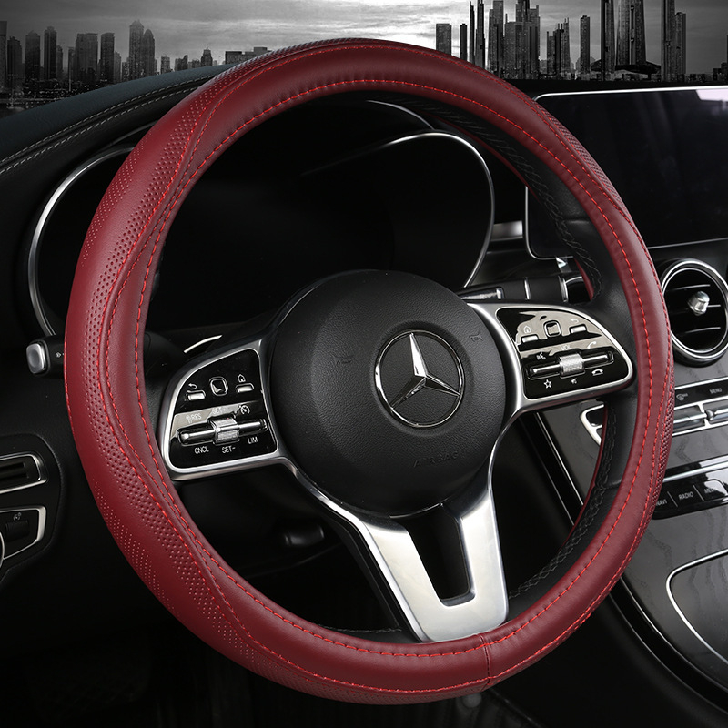 Καλύμμα τιμονιού από γνήσιο δέρμα της Yuqingfeng, στυλ 4, κατάλληλο για General μοντέλα με πέντε θέσεις