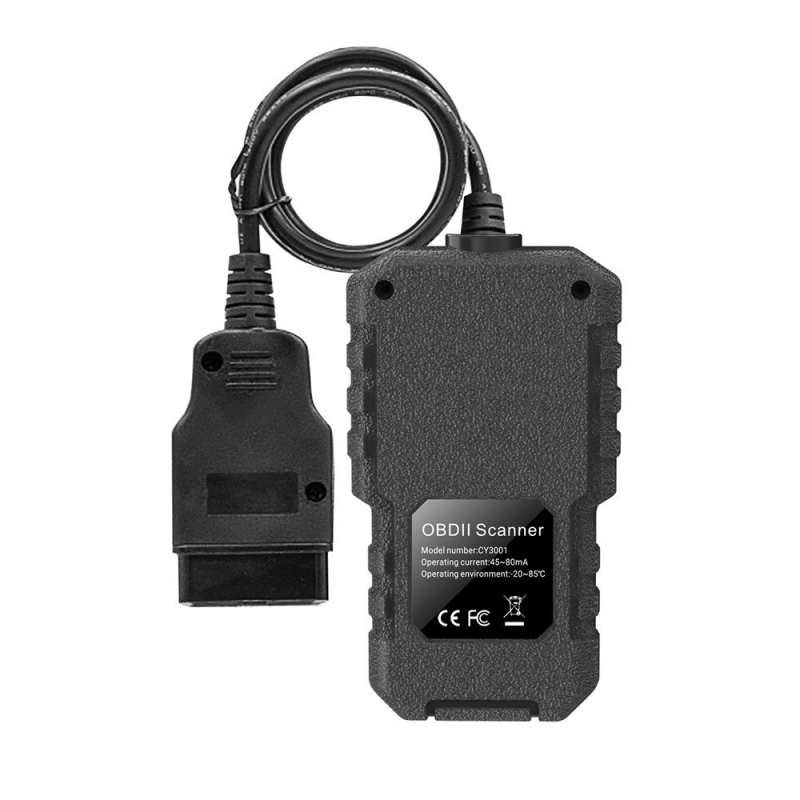 CY3001 OBD II automobiļu bojājumu diagnostikas iekārta, spriegums 9-16V, darba temperatūra -40 līdz 65 °C