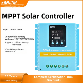 MPPT saulės reguliatorius, automatinė identifikacija, suderinamumas su 12/24/36/48 V, tikslus laiko valdymas, CE sertifikatas