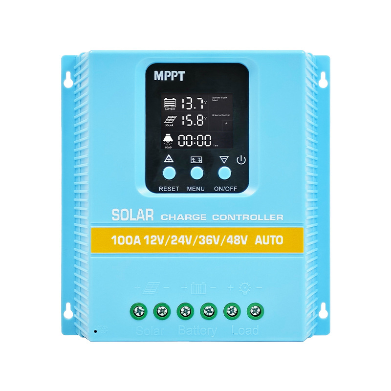 MPPT saulės reguliatorius, automatinė identifikacija, suderinamumas su 12/24/36/48 V, tikslus laiko valdymas, CE sertifikatas