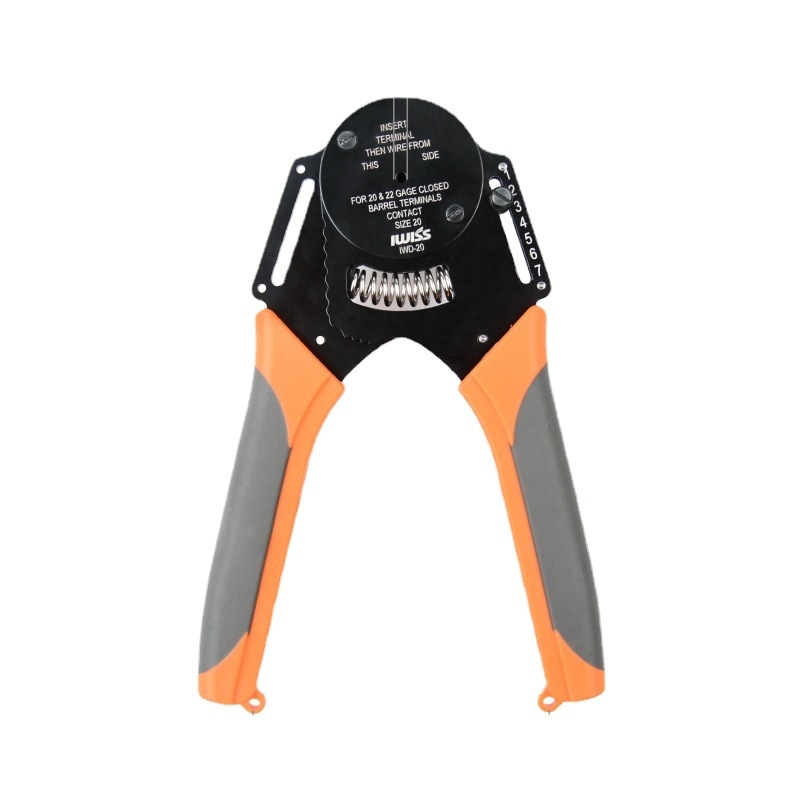 IWISS IWD-12/16/20 Ръчни клещи за обжим за Dechi конектори, 4-точков обжим, инструментална стомана, спестяващ труд, 0,32 кг