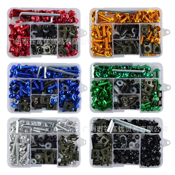 Set vijaka za karoseriju motocikla i vjetrobran, model V02, Gu Fuyou, 177 kom, kompatibilno sa općim modelima.