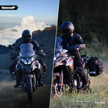 Rhinowalk Rhinoceros μοτοσικλέτας πίσω πλευρική τσάντα MT2040, 40L, πολυεστέρας