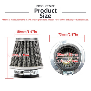 Мотоциклетен въздушен филтър L1 с гъбоподобна глава – JBL, алуминиева мрежа, нетъкан текстил, гумено уплътнение