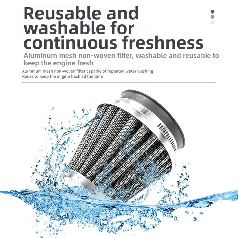 Мотоциклетен въздушен филтър L1 с гъбоподобна глава – JBL, алуминиева мрежа, нетъкан текстил, гумено уплътнение