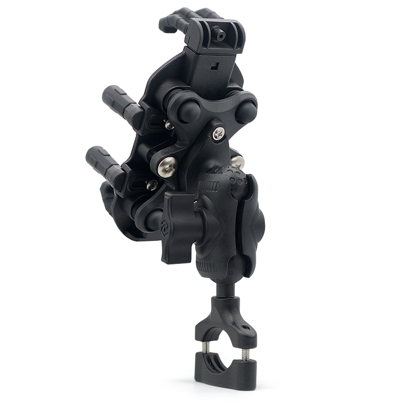 Suport pentru telefon din aluminiu cu amortizare, model CS-1990A1, compatibil cu motociclete, vehicule electrice, biciclete și tricicluri