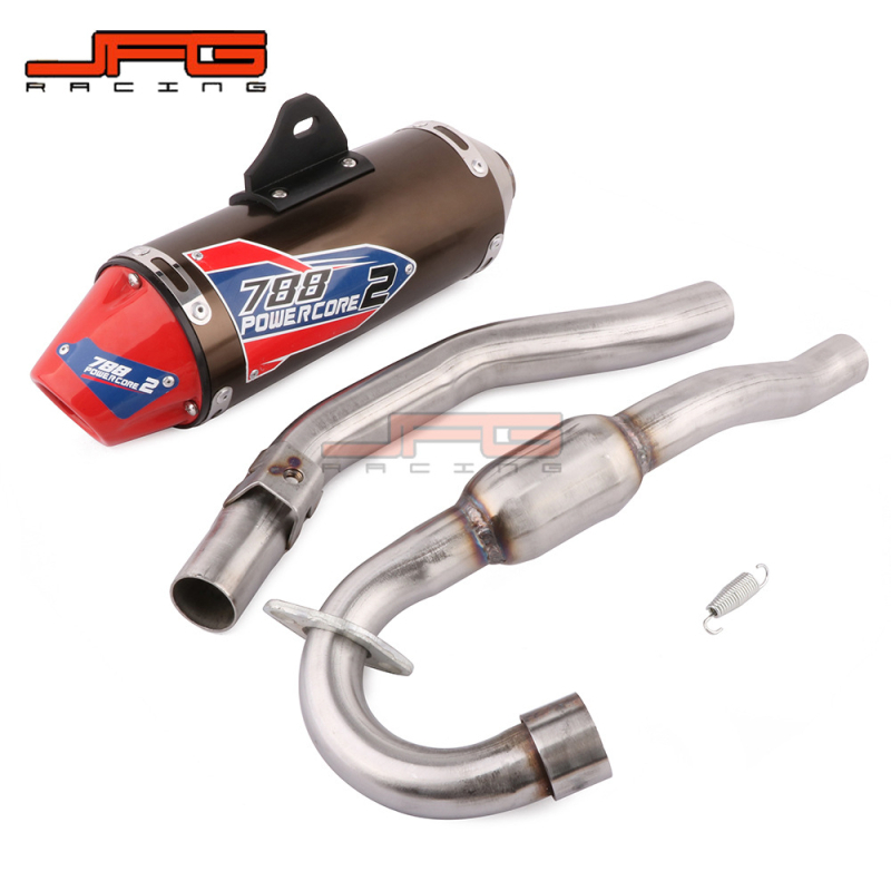 Țeavă de eșapament off-road pentru motocicletă CRF230F/CRF150F, universală, cu decaluri pe partea din spate, brand JFG, model 01