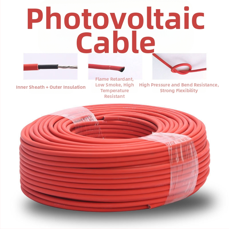 PV DC кабел за фотоволтаични системи, мед с висока чистота, сечение 2.5–35 мм², PV1-F двойно изолирана обвивка, CE и 3C сертифициран