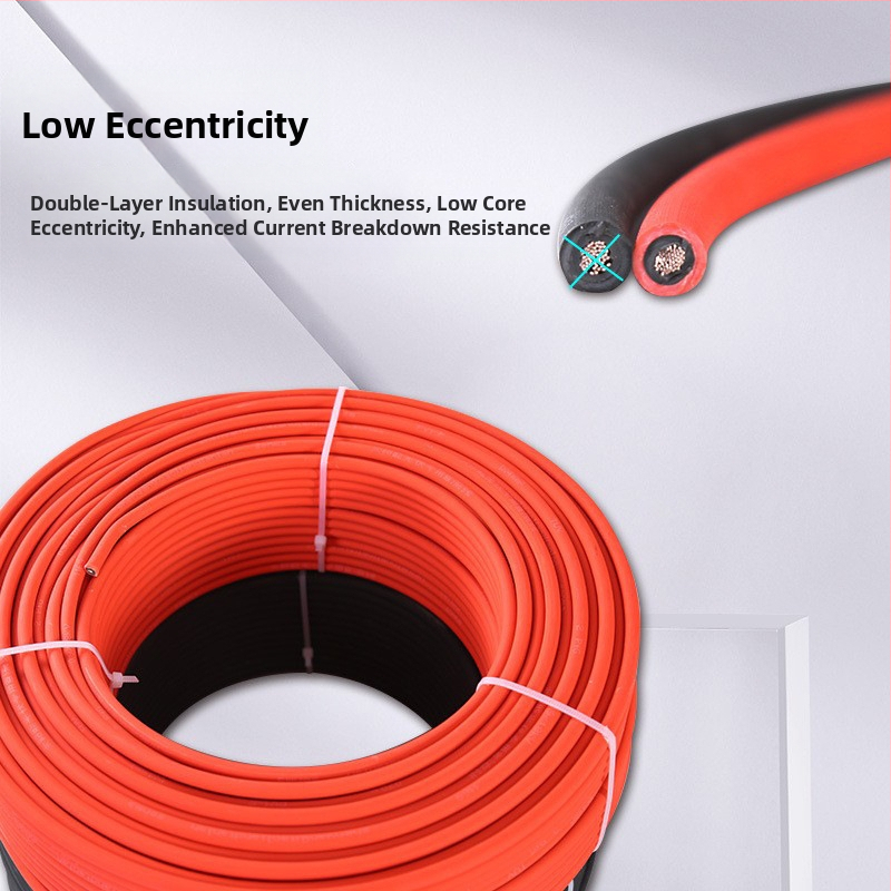 PV DC кабел за фотоволтаични системи, мед с висока чистота, сечение 2.5–35 мм², PV1-F двойно изолирана обвивка, CE и 3C сертифициран