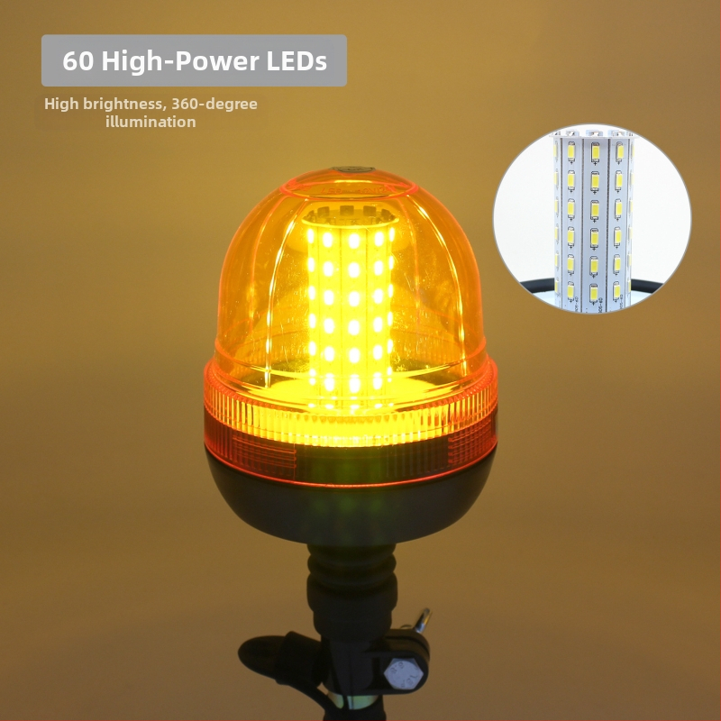 60 LED предупредителна лампа за селскостопанска техника, 12-24V, 2A, корпус PC+ABS