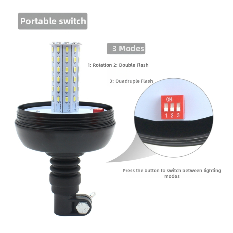 60 LED предупредителна лампа за селскостопанска техника, 12-24V, 2A, корпус PC+ABS