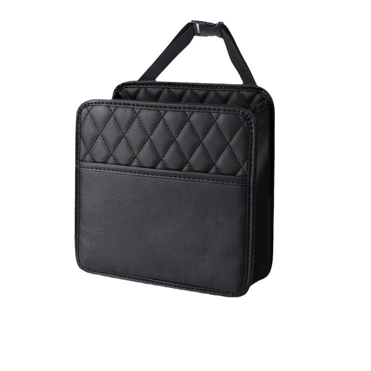 Automobilio galinės sėdynės saugojimo krepšys — odinis, kabinamas, atspari vandeniui, didelė talpa, universali suderinamumas