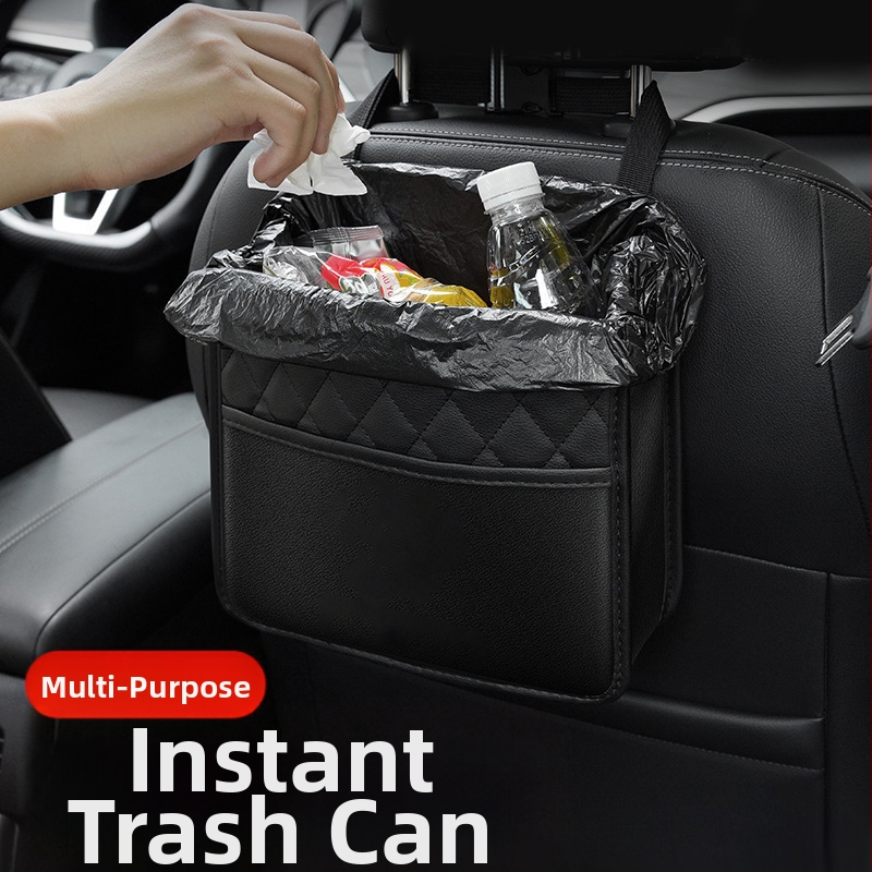 Taška na uloženie na zadné sedadlo auta — kožená, zavesená, nepremokavá, veľký objem, univerzálna kompatibilita