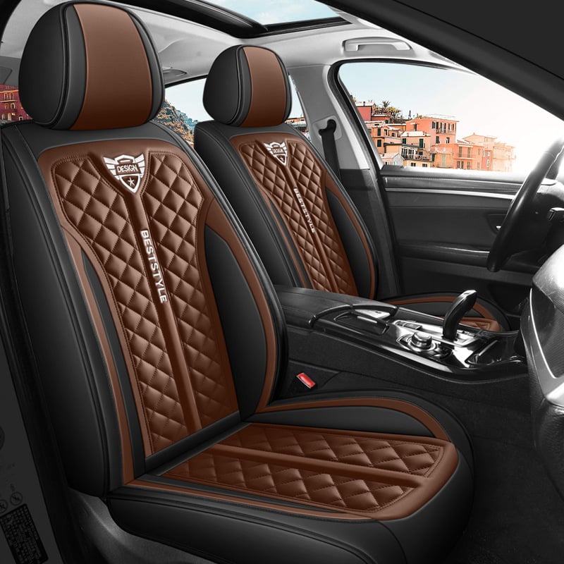 Кожена възглавница за автомобилна седалка с диамантено шиене и пълно обграждане; универсална за пет места; пълнител: гъба; марка Cymbal Tree; поддръжка на смесени партии; MOQ: 1