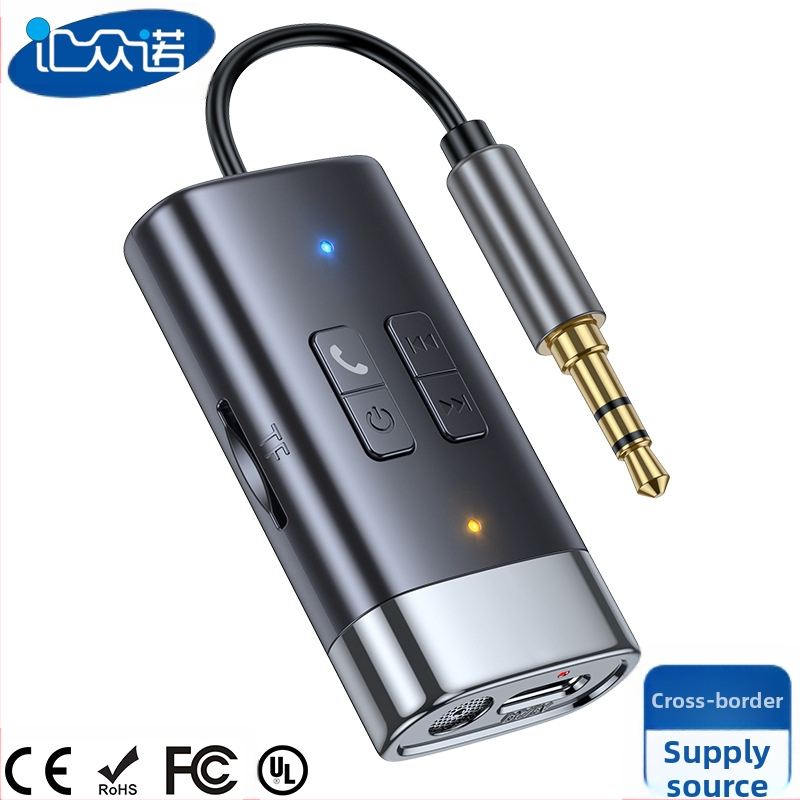 G76 Bluetooth 5.4 2‑in‑1 vevő‑adó AUX audió adapter | Plug‑and‑Play, 15 m hatótávolság