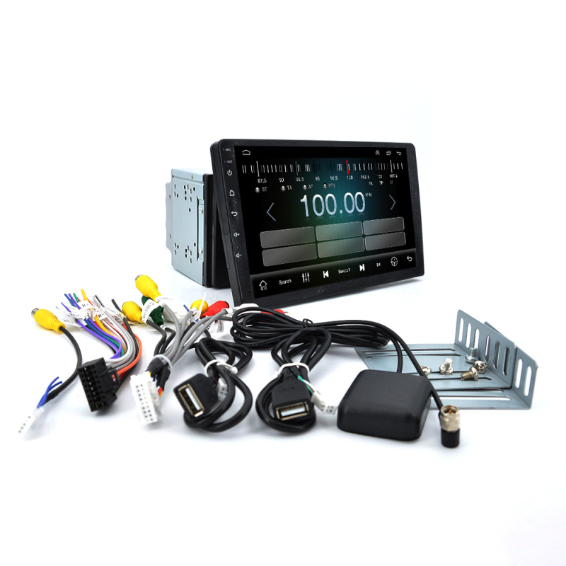 2-DIN universalus automobilių multimedijos navigacijos blokas, ABS+ aliuminio korpusas, DC 12V maitinimas, 4x45W, TN/IPS 2.5D ekranas