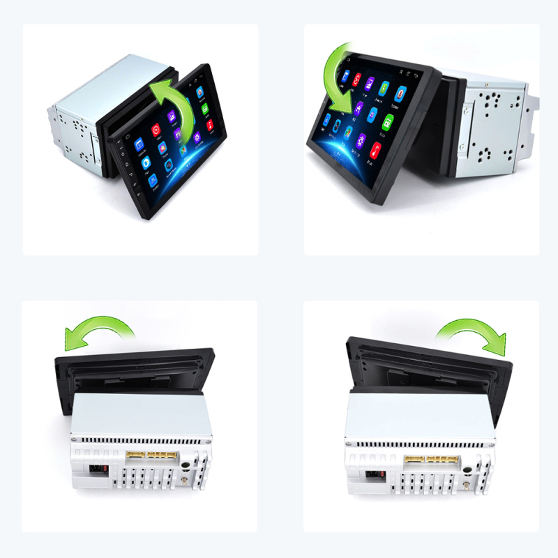 2-DIN universalus automobilių multimedijos navigacijos blokas, ABS+ aliuminio korpusas, DC 12V maitinimas, 4x45W, TN/IPS 2.5D ekranas