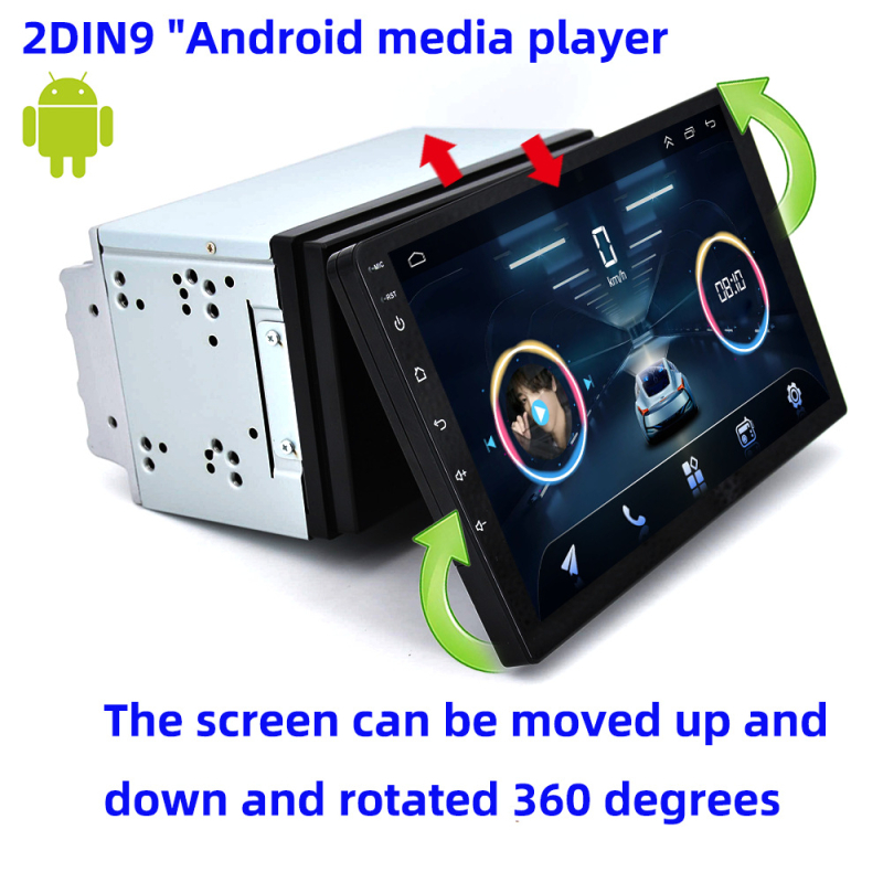 2-DIN universalus automobilių multimedijos navigacijos blokas, ABS+ aliuminio korpusas, DC 12V maitinimas, 4x45W, TN/IPS 2.5D ekranas