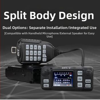 Quanyitong QYT KT-5000 αυτοκίνητο τοποθετούμενο πλήρες ραδιόφωνο, 25W, UV ζώνη συχνοτήτων, εμβέλεια 10-50 χλμ