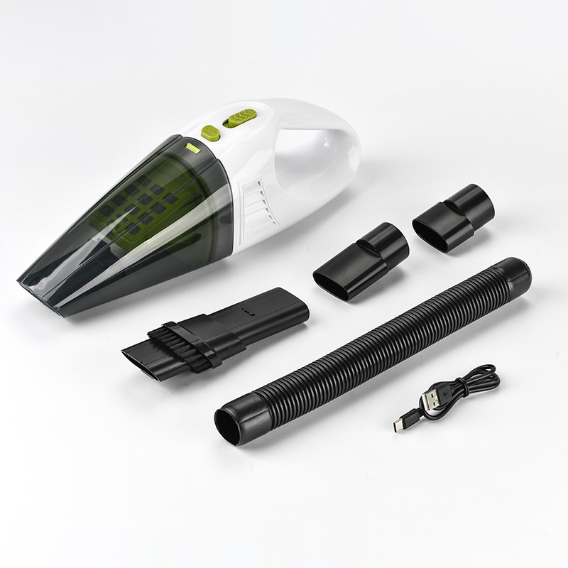 Autó mini kézi porszívó, 12V, 3500Pa, hordozható nedves-száraz tisztítás