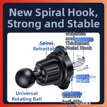 Магнитен държач за телефон за автомобил, въртене 360°, монтаж на въздухоотвод, универсална съвместимост, тегло 103 г